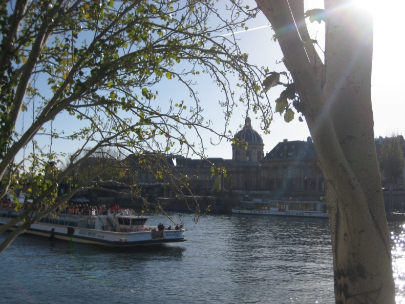 La Seine et un bateau-mouche